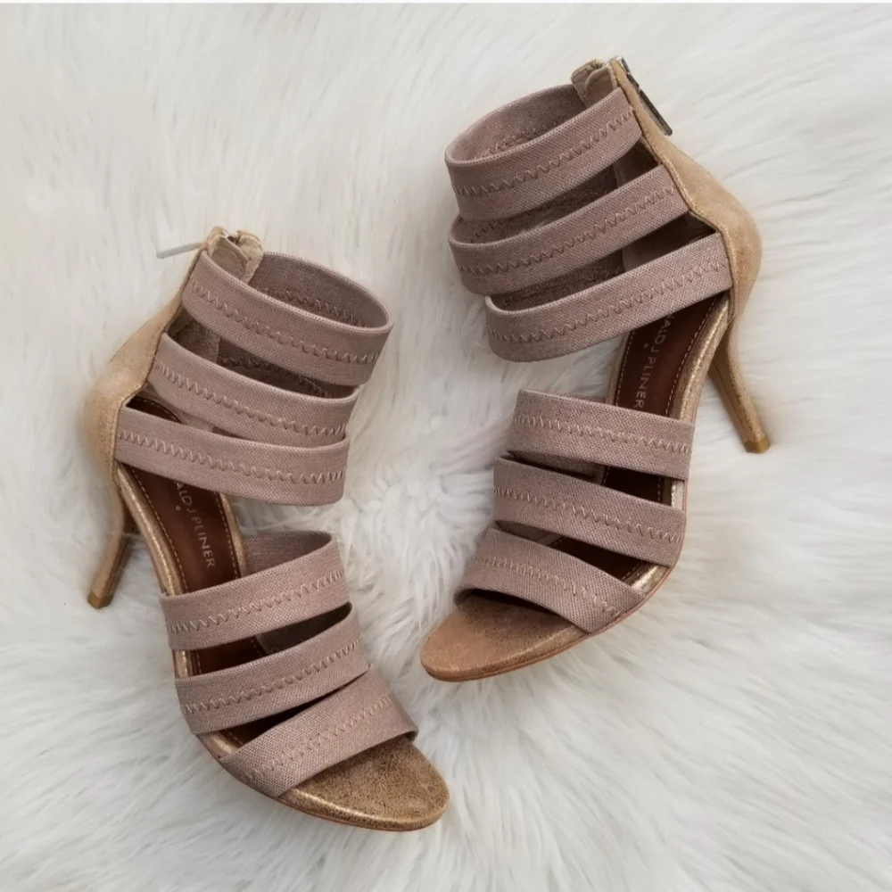 Donald J Pliner Gigee Strappy Metallic Pumps Size 6